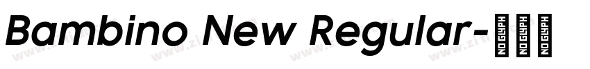 Bambino New Regular字体转换